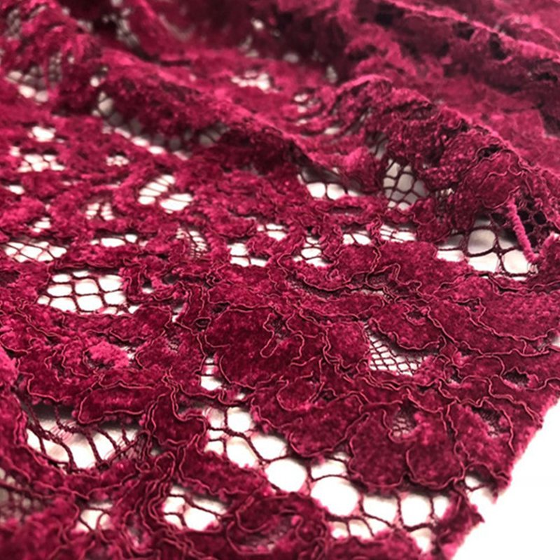 Dress Cutwork Polyester Brushed Lace Fabric for Women's Wear Wholesale 11
